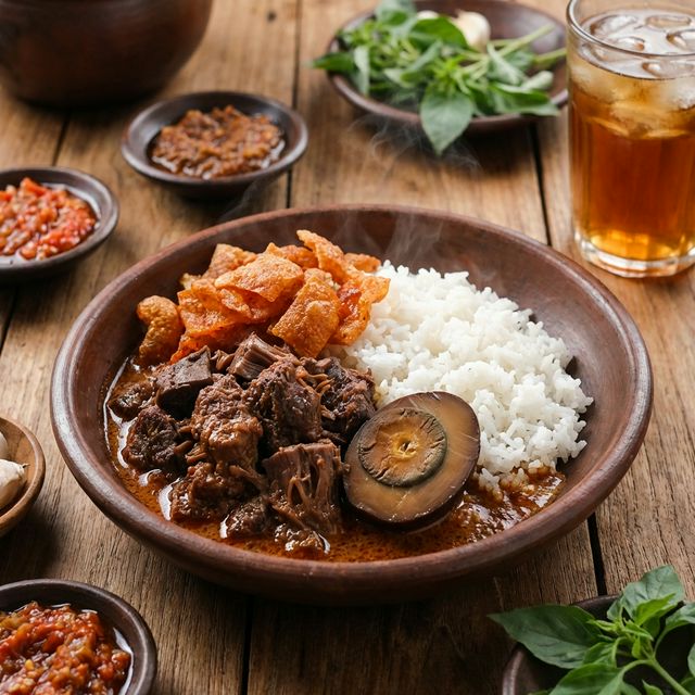 Nasi Gudeg Telur Krecek
